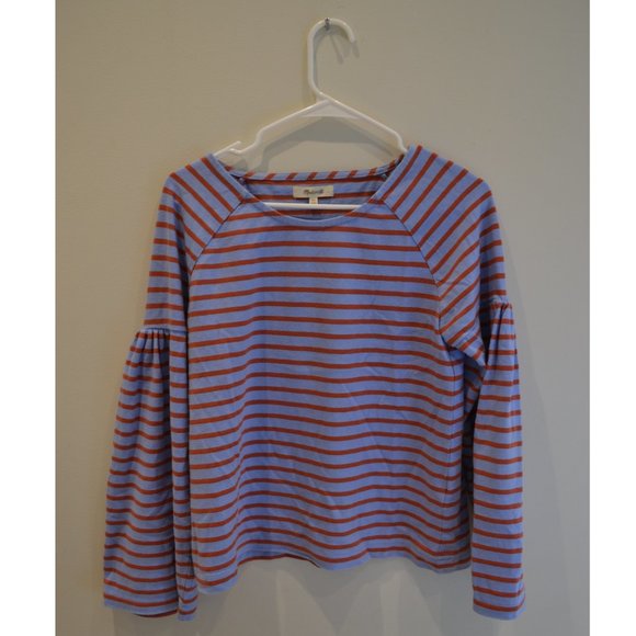 Madewell Shirred-Sleeve Sailor Top Size XS/S - Picture 4 of 6